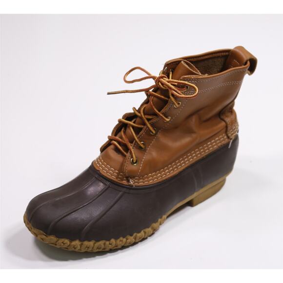 LL Bean Men's 8" Duck Boots Hunting Leather Rubber Men's US 11 - Picture 1 of 10